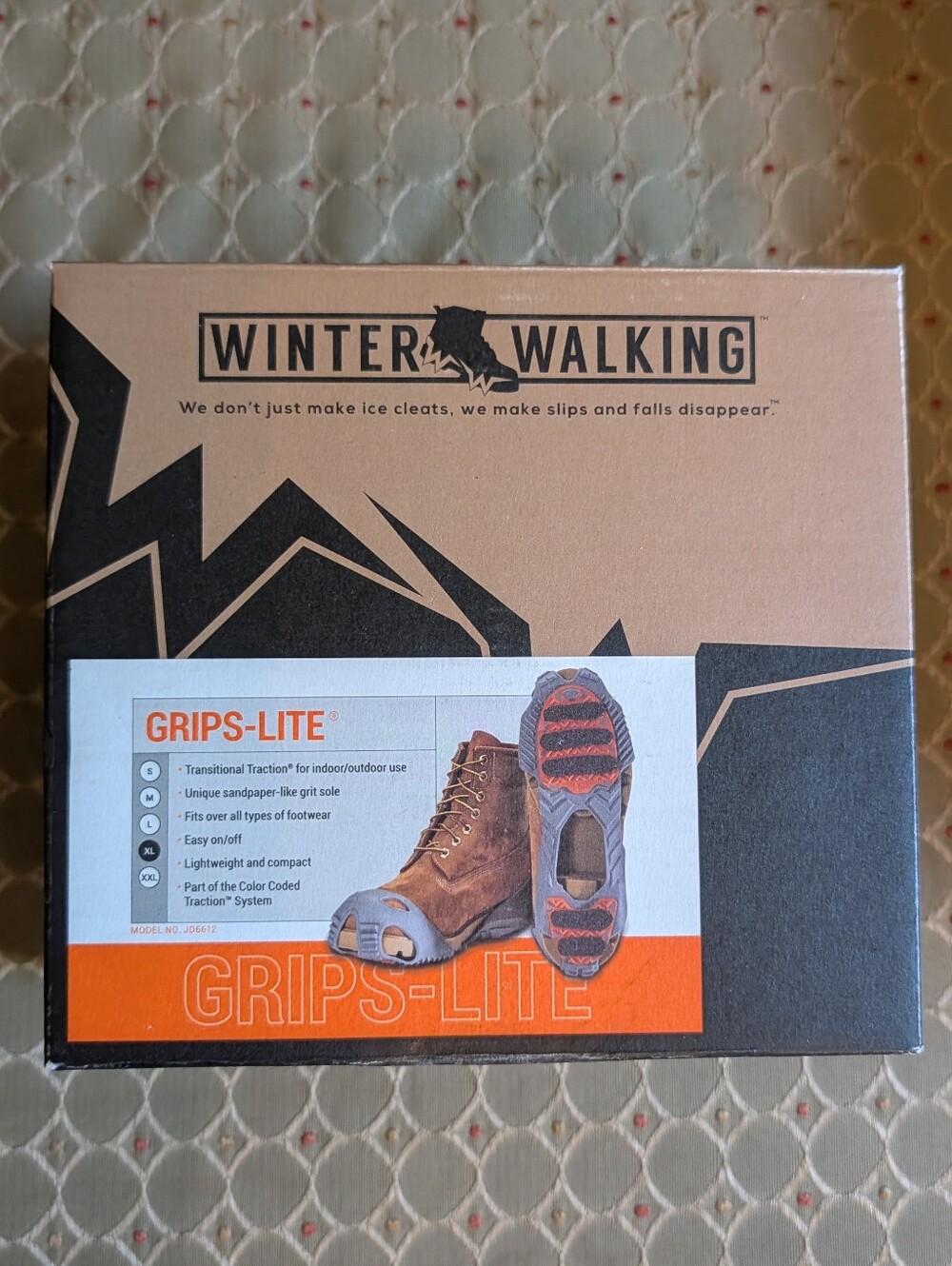 NIB Winter Walking Grips-Lite Traction Devices Unisex Pull On Outdoor Walking